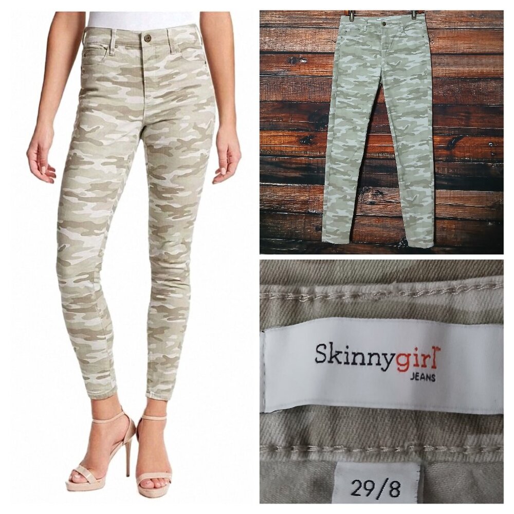 SkinnyGirl Camo Jeans 29 8 Paul High Rise Skinny Camouflage Denim Stretch